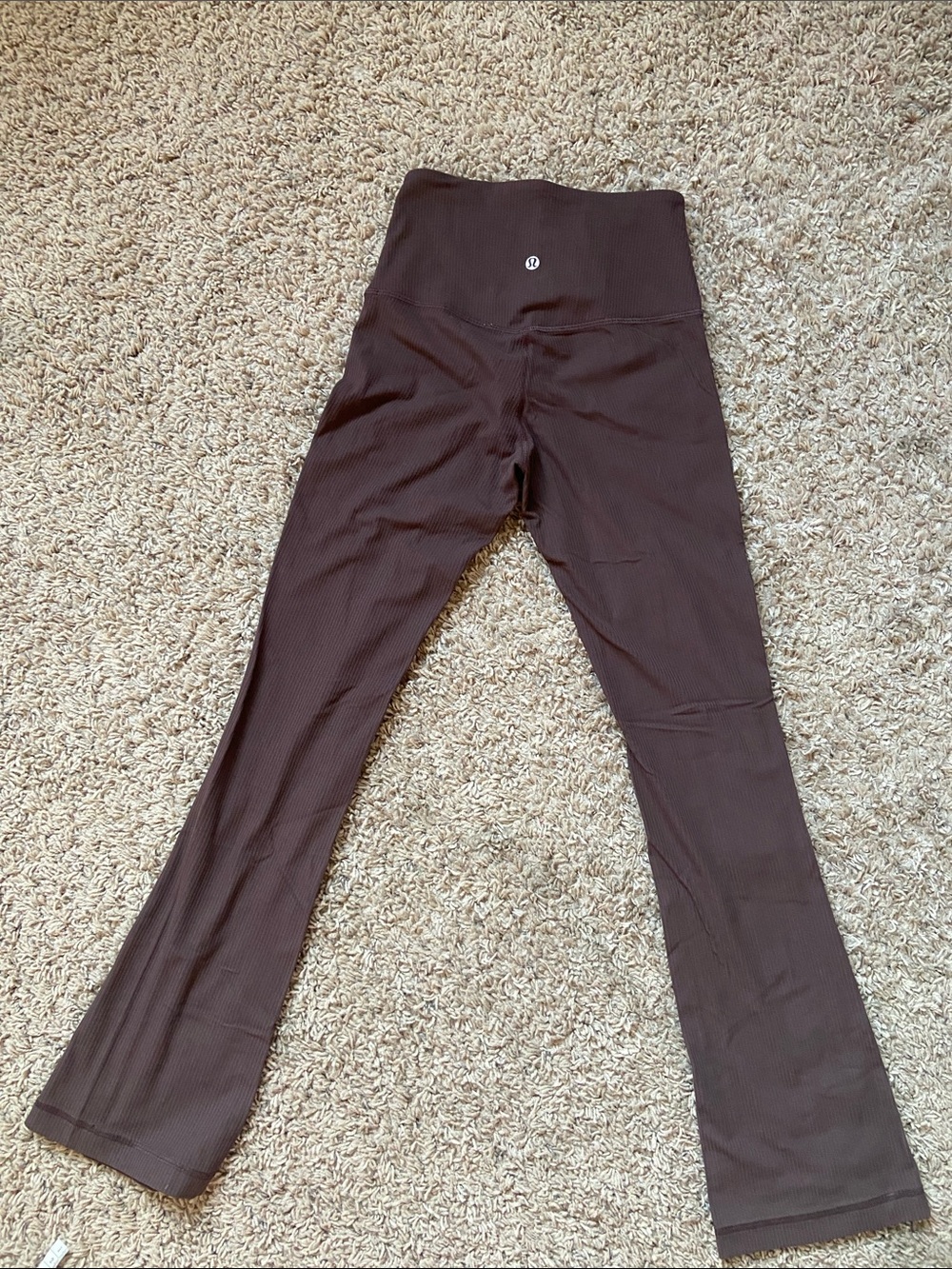 Brown Lululemon Flared Leggings